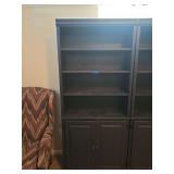 Painted Black Book Shelf