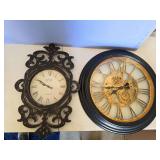 2 modern wall clocks