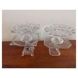 4 glass cake plates