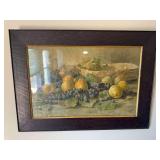 Still life fruit as shown. Appears to be on Masonite