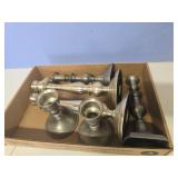 Pewter candle holders