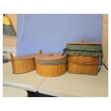 3 Longaberger baskets
