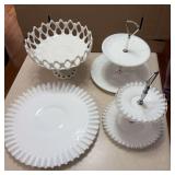 White milk glass items as shown