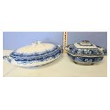 Blue China serving bowls