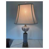 Hand blown glass lamp. Very nice