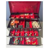 Costume jewelry in jewelry box