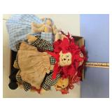 Flat of rag dolls