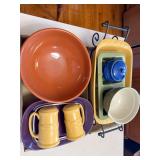 2 flats of Longaberger dishes