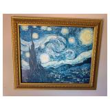 Framed art on canvas