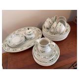 Noritake China. Service for 6 plus extras. Some wear to finish