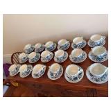 Blue Danube 18 cups and saucers