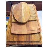 Large lot of wood cutting boards