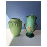 Roseville and McCoy vases