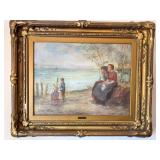 Framed on oil on canvas. P. Doering