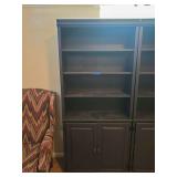 Painted Black Book Shelf