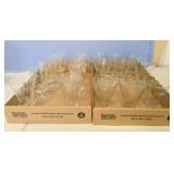 2 flats of waters glassware