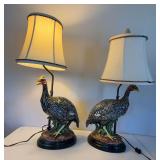 Pair of The Townsends pheasant lamps