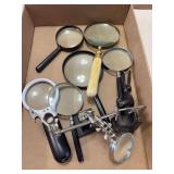 Flat of magnifying glasses