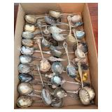 2 flats of Silverplated spoons.