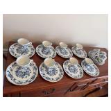 Blue Danube cups and saucers for 12