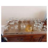 3 flats of miscellaneous glassware