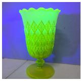 Yellow glass possible uranium glass