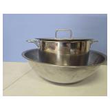 Stainless steel pot and mixing bowl