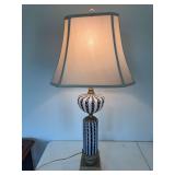 Hand blown glass lamp. Very nice