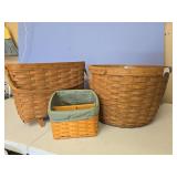 3 Longaberger baskets