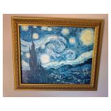 Framed art on canvas