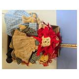 Flat of rag dolls