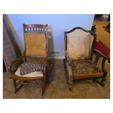 2 antique rocking chairs need recovered