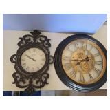 2 modern wall clocks