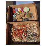 2 flats of costume jewelry.