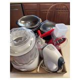 2 flats of kitchen items as shown