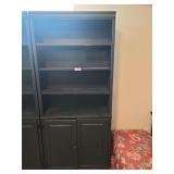 Painted Black wooden book shelf