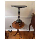 Pair of vintage side tables and plant stand