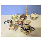 Flat of China sugar bowls