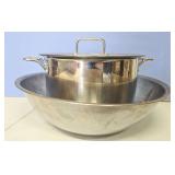Stainless steel pot and mixing bowl