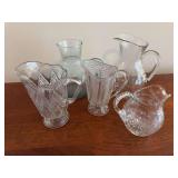 5 glass pitchers