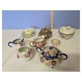 Flat of China sugar bowls
