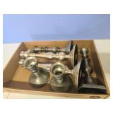Pewter candle holders