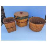 3 Longaberger baskets