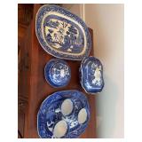 Allerton’s and Buffalo Pottery blue willow