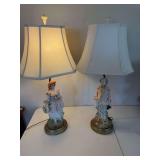 Pair of Victorian lamps