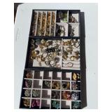 3 trays of costume jewelry as shown