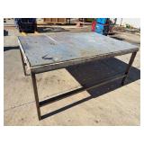 Metal table. Very heavy duty. 36” tall by 75” long by 53” deep