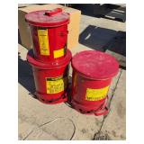 3 oily waste cans