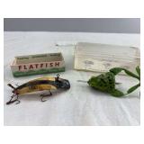 Vintage Wood Helin U 20 Flatfish Lure
