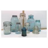 Blue and Clear Ball Jars and More